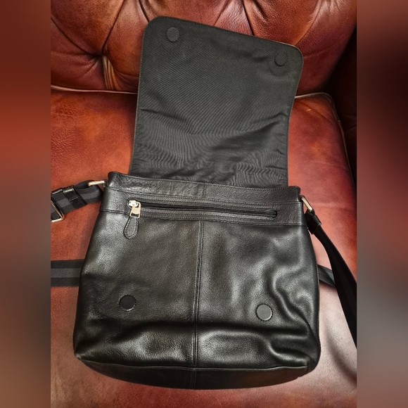 Coach Charles Messenger Bag Black Leather - Picture 7 of 9